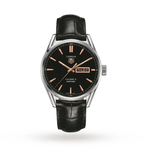 TAG Heuer Carrera Men Automatic Black Stainless Steel Watch WAR201C.FC6266