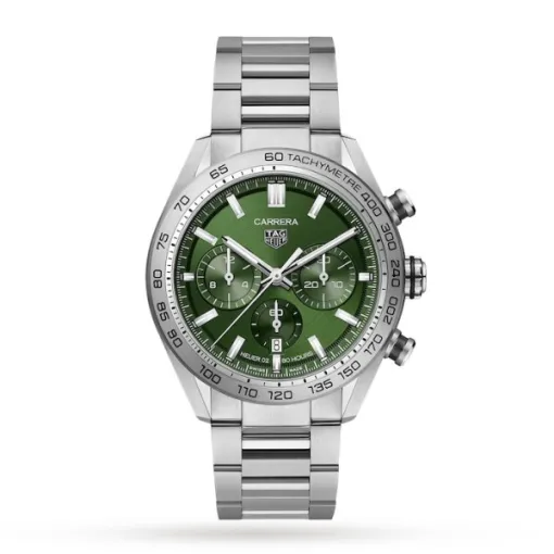 TAG Heuer Carrera Men Automatic Green Stainless Steel Watch CBN2A10.BA0643