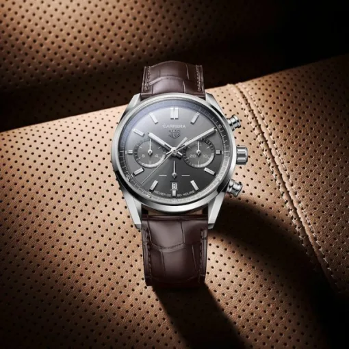 TAG Heuer Carrera Men Automatic Grey Alligator Watch CBN2012.FC6483 - Photo 5