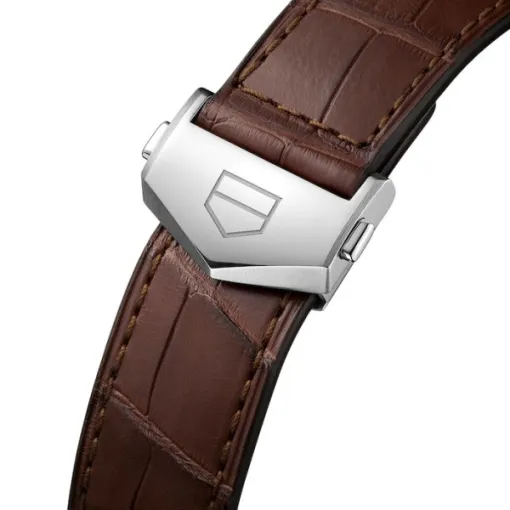 TAG Heuer Carrera Men Automatic Silver Leather Watch WBN2011.FC6484 - Photo 4