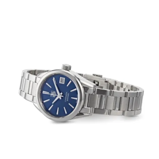 TAG Heuer Carrera Women Automatic Blue Stainless Steel Watch WAR2419.BA0776 - Photo 2