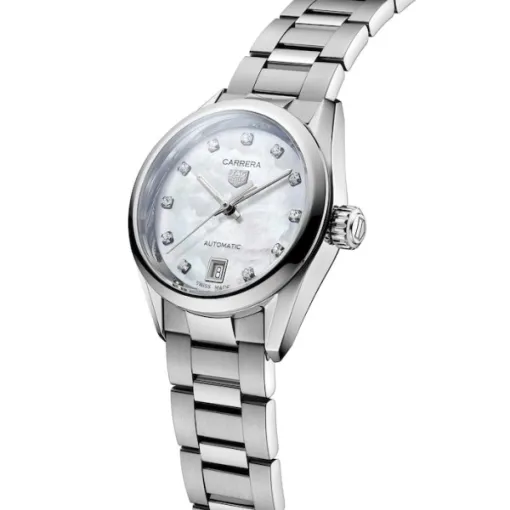 TAG Heuer Carrera Women Automatic Mother of Pearl Stainless Steel Watch WBN2412.BA0621 - Photo 2
