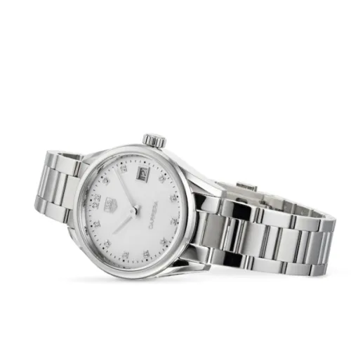 TAG Heuer Carrera Women Quartz Mother of Pearl Stainless Steel Watch WAR1314.BA0778 - Photo 2