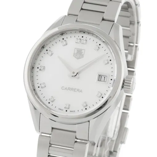 TAG Heuer Carrera Women Quartz Mother of Pearl Stainless Steel Watch WAR1314.BA0778 - Photo 4