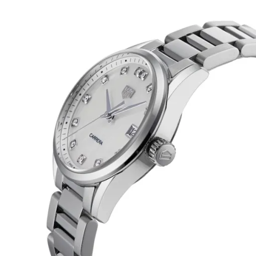 TAG Heuer Carrera Women Quartz Mother of Pearl Stainless Steel Watch WBK1318.BA0652 - Photo 4