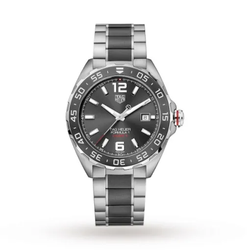TAG Heuer Formula 1 Men Automatic Black Ceramic &amp;amp; Stainless Steel Watch WAZ2011.BA0843