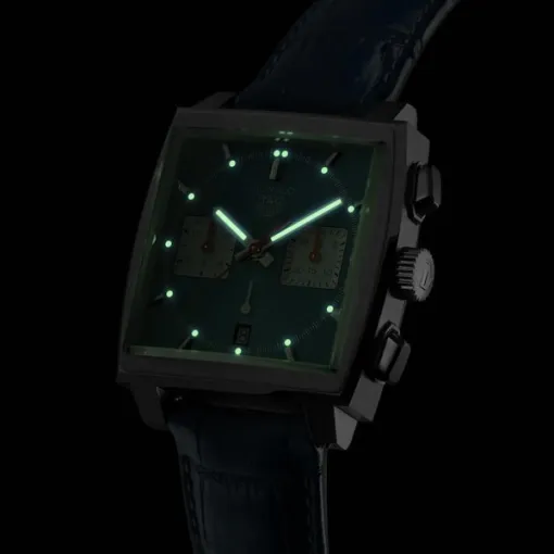 TAG Heuer Monaco Men Automatic Blue Leather Watch CBL2111.FC6453 photo 3