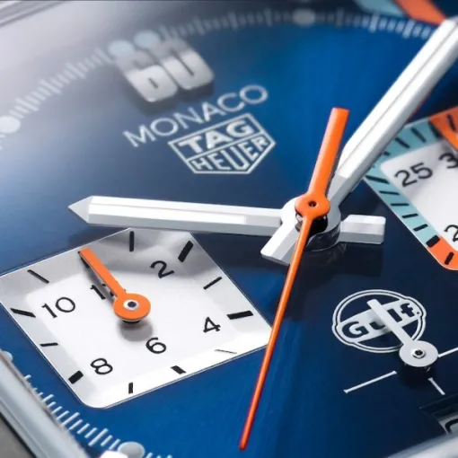 TAG Heuer Monaco Men Automatic Blue Leather Watch CBL2115.FC6494 photo 3
