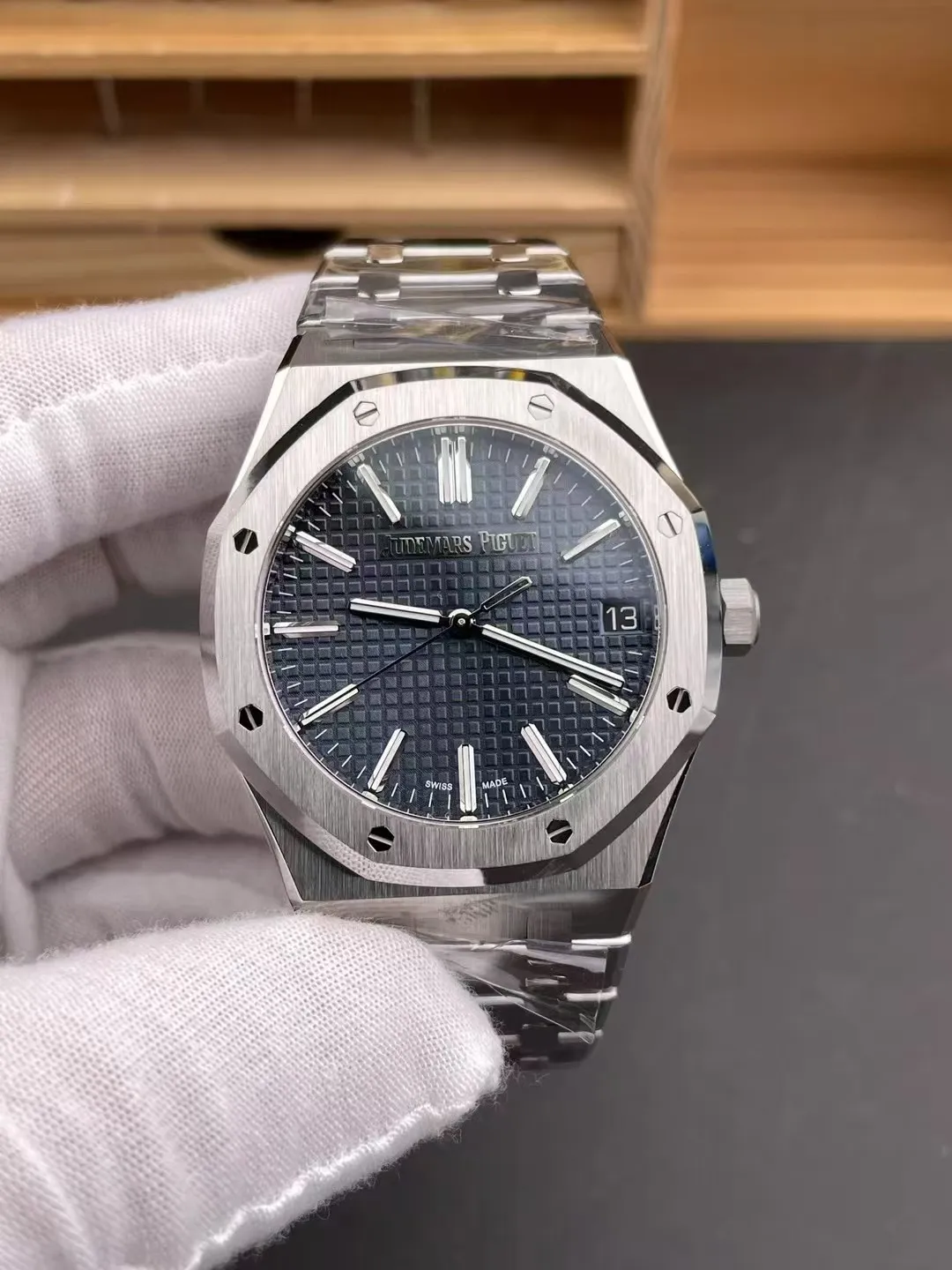 VS Factory Audemars Piguet Royal Oak 41mm Blue Dial (15510ST) 1:1 Super Clone – DD4302 Movement - VS Factory Official photo 3