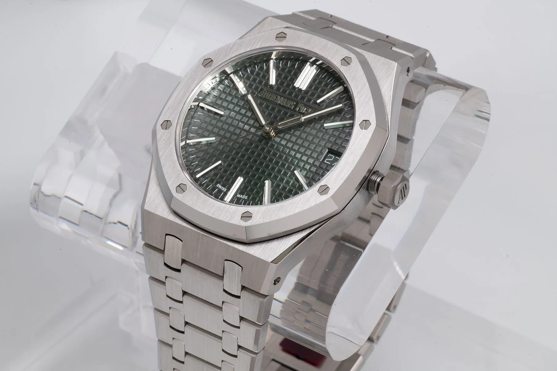 VS Factory Audemars Piguet Royal Oak 41mm Khaki Green Dial (15510ST) 1:1 Super Clone – DD4302 Movement - VS Factory Official photo 3