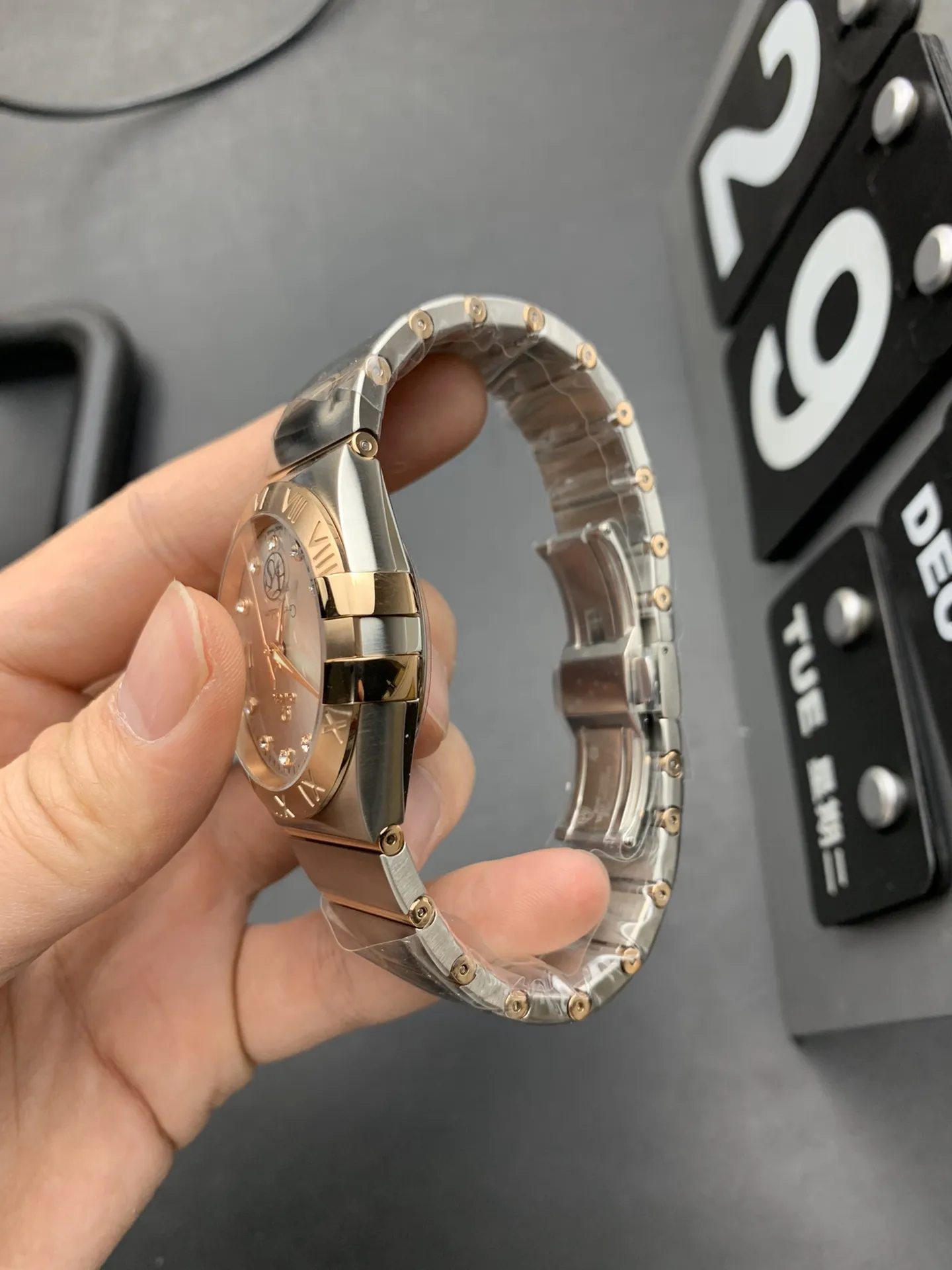 VS Factory Omega Constellation 38mm Two-Tone Rose Gold Diamond Dial (123.20.38.21.52.001) 1:1 Super Clone - DD8500 Movement - VS Factory Official photo 5