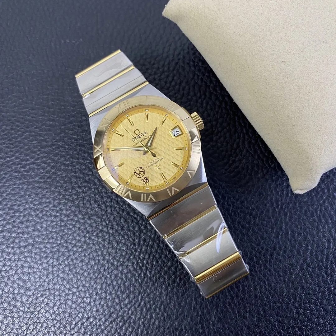 VS Factory Omega Constellation 38mm Two-Tone Yellow Gold Textured Dial (123.20.38.21.08.001) 1:1 Super Clone - DD8500 Movement - VS Factory Official photo 4