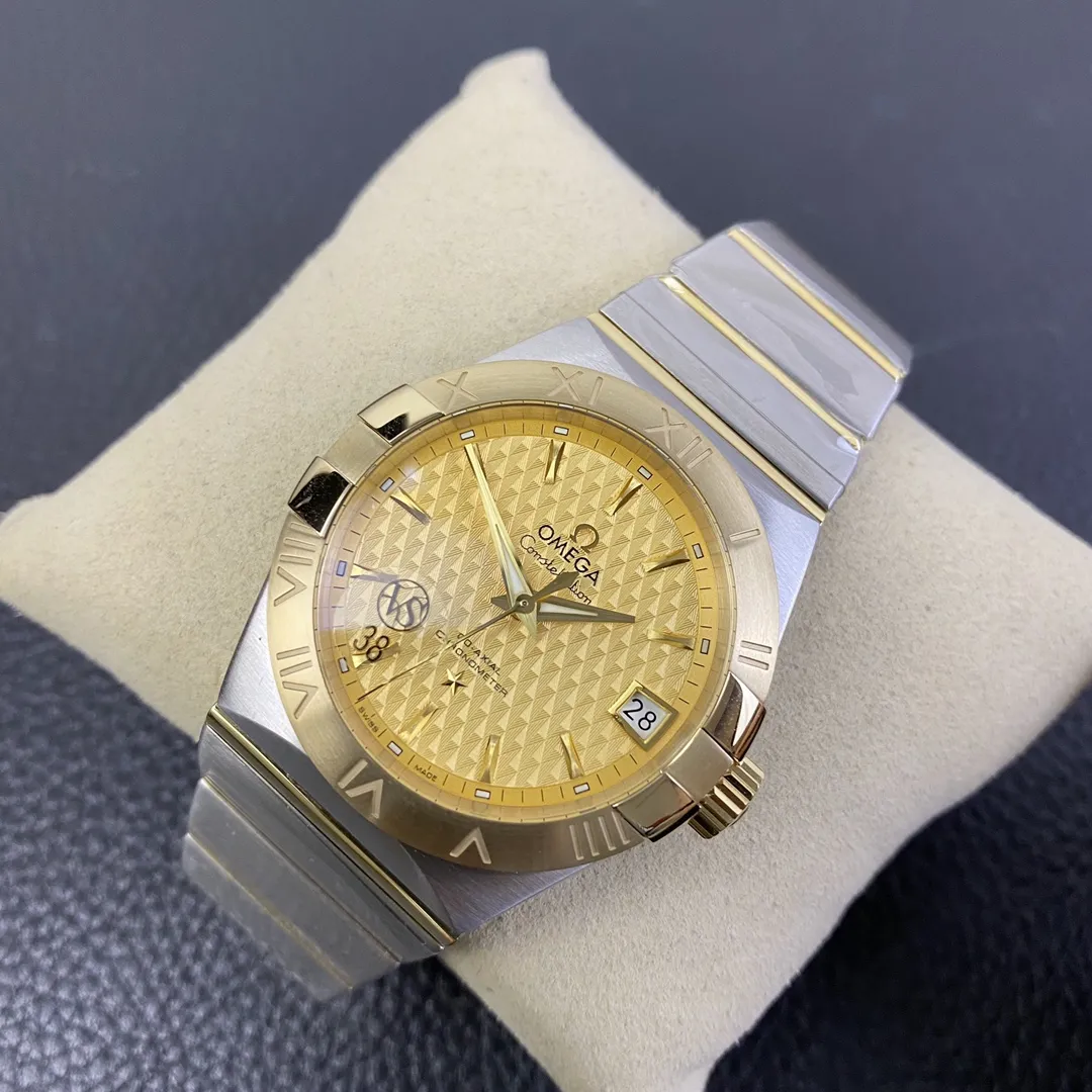 VS Factory Omega Constellation 38mm Two-Tone Yellow Gold Textured Dial (123.20.38.21.08.001) 1:1 Super Clone - DD8500 Movement - VS Factory Official photo 8