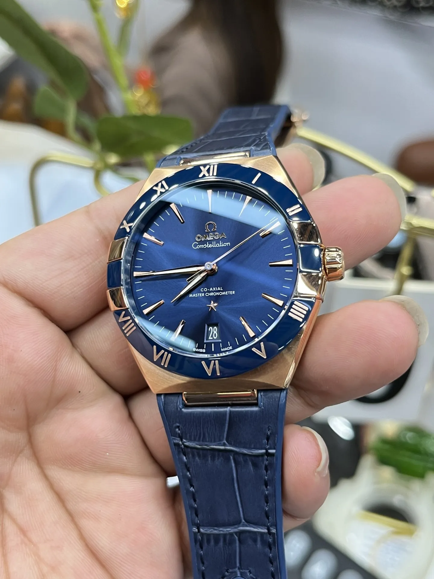 VS Factory Omega Constellation 41mm 18K Sedna Gold Blue Ceramic Bezel (131.63.41.21.03.001) 1:1 Super Clone - DD8900 Movement - VS Factory Official photo 3