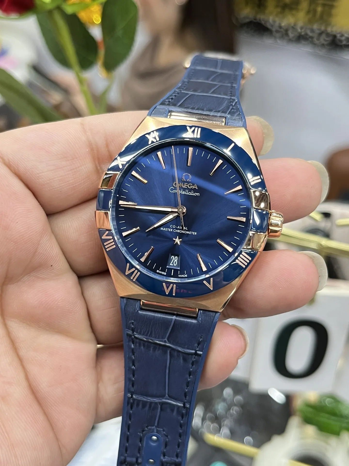 VS Factory Omega Constellation 41mm 18K Sedna Gold Blue Ceramic Bezel (131.63.41.21.03.001) 1:1 Super Clone - DD8900 Movement - VS Factory Official photo 5