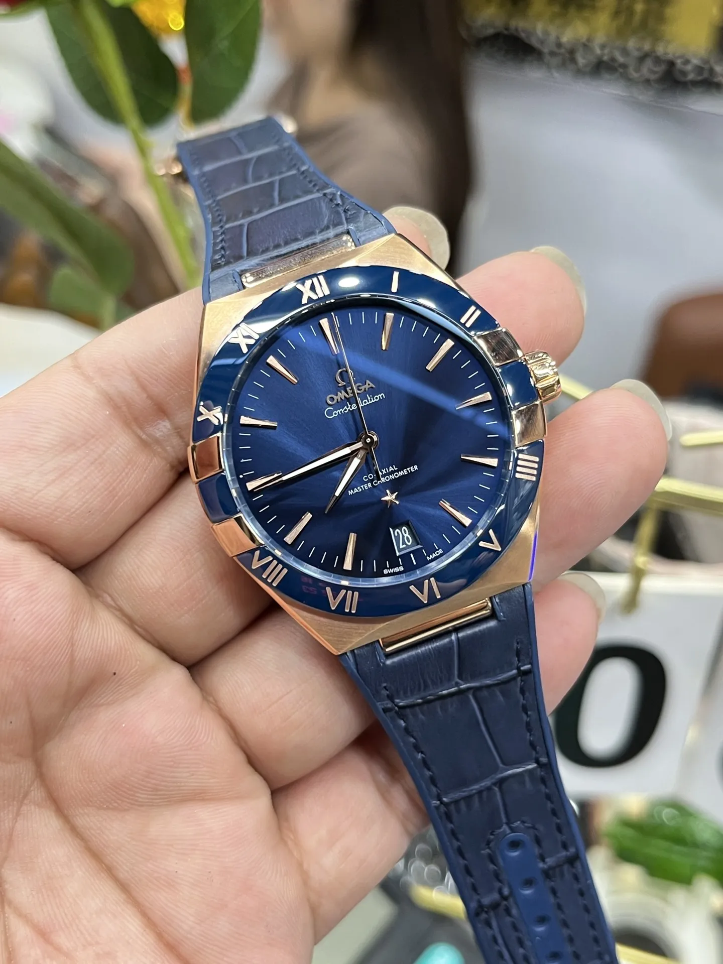 VS Factory Omega Constellation 41mm 18K Sedna Gold Blue Ceramic Bezel (131.63.41.21.03.001) 1:1 Super Clone - DD8900 Movement - VS Factory Official photo 6