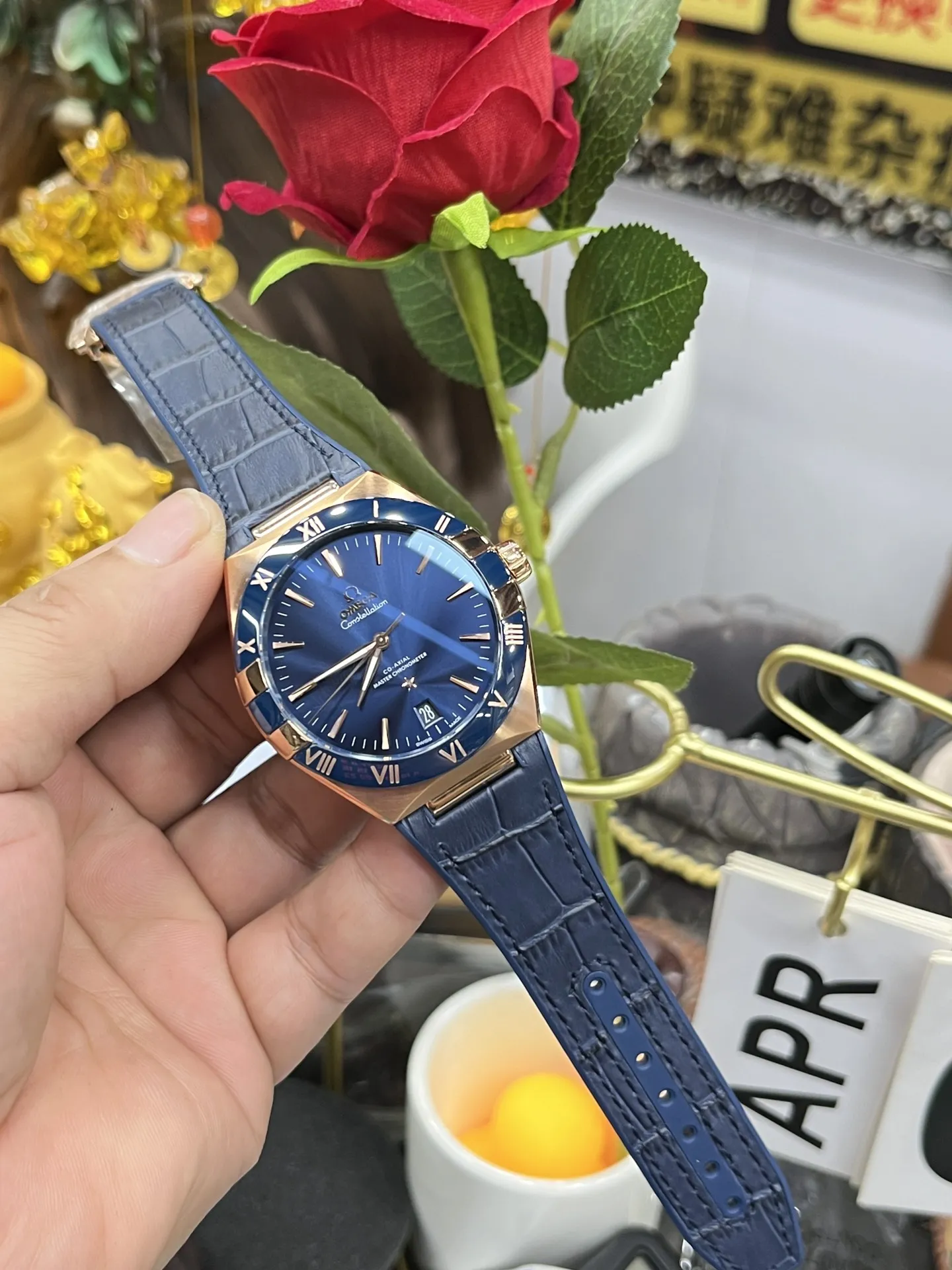 VS Factory Omega Constellation 41mm 18K Sedna Gold Blue Ceramic Bezel (131.63.41.21.03.001) 1:1 Super Clone - DD8900 Movement - VS Factory Official photo 9