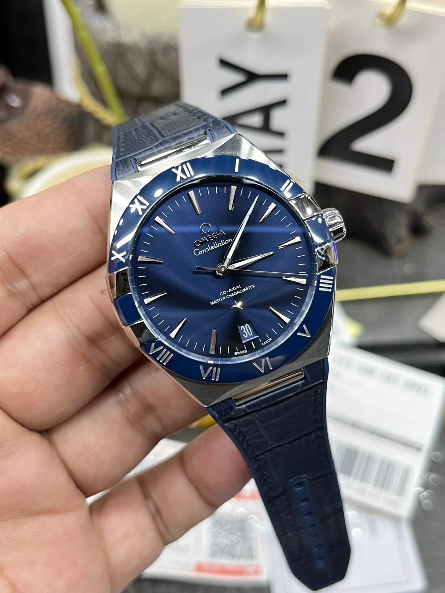VS Factory Omega Constellation 41mm Steel Blue Ceramic Bezel (131.33.41.21.03.001) 1:1 Super Clone - DD8900 Movement - VS Factory Official photo 6