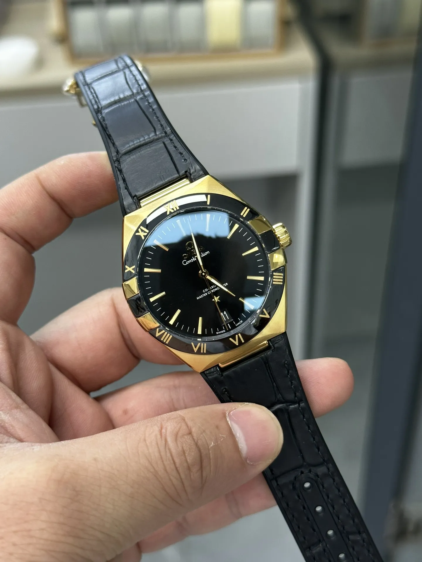 VS Factory Omega Constellation 41mm Yellow Gold Black Ceramic (131.63.41.21.01.001) 1:1 Super Clone - DD8900 Movement - VS Factory Official photo 3