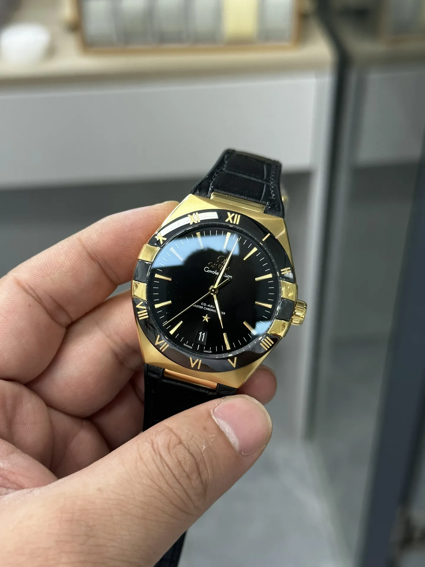 VS Factory Omega Constellation 41mm Yellow Gold Black Ceramic (131.63.41.21.01.001) 1:1 Super Clone - DD8900 Movement - VS Factory Official photo 4