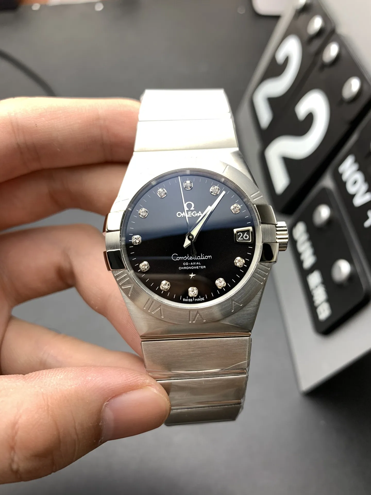 VS Factory Omega Constellation Co-Axial 38mm Black Diamond Dial (123.10.38.21.51.001) 1:1 Super Clone - DD8500 Movement - VS Factory Official photo 2