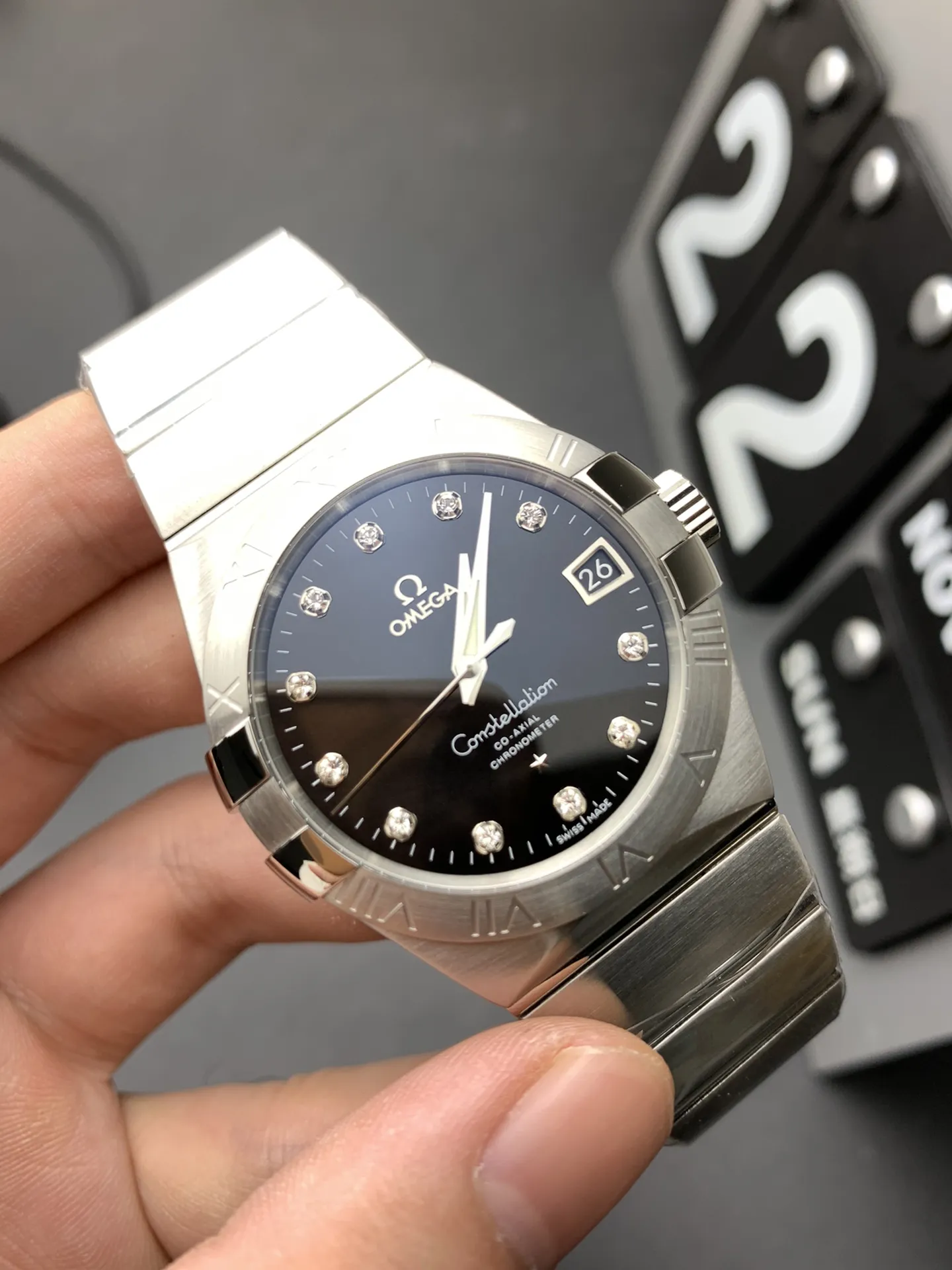 VS Factory Omega Constellation Co-Axial 38mm Black Diamond Dial (123.10.38.21.51.001) 1:1 Super Clone - DD8500 Movement - VS Factory Official photo 3