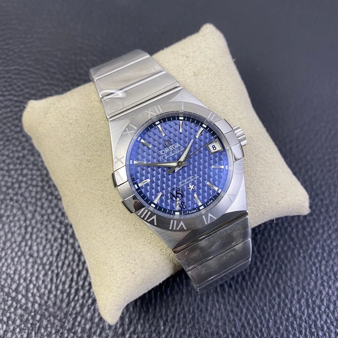 VS Factory Omega Constellation Co-Axial 38mm Blue Textured Dial (123.10.38.21.03.001) 1:1 Super Clone -DD8500 Movement - VS Factory Official photo 3