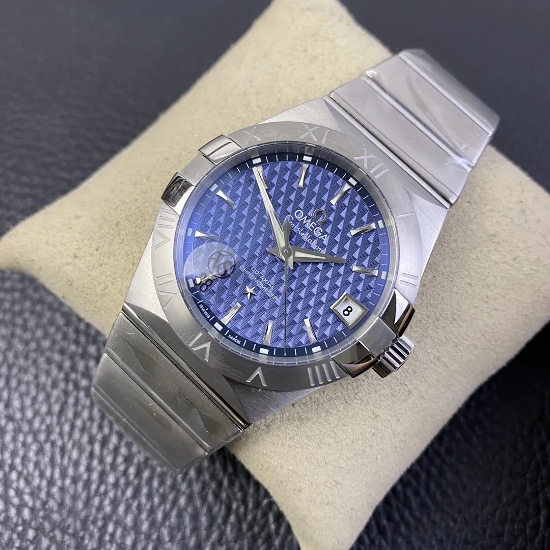 VS Factory Omega Constellation Co-Axial 38mm Blue Textured Dial (123.10.38.21.03.001) 1:1 Super Clone -DD8500 Movement - VS Factory Official photo 4