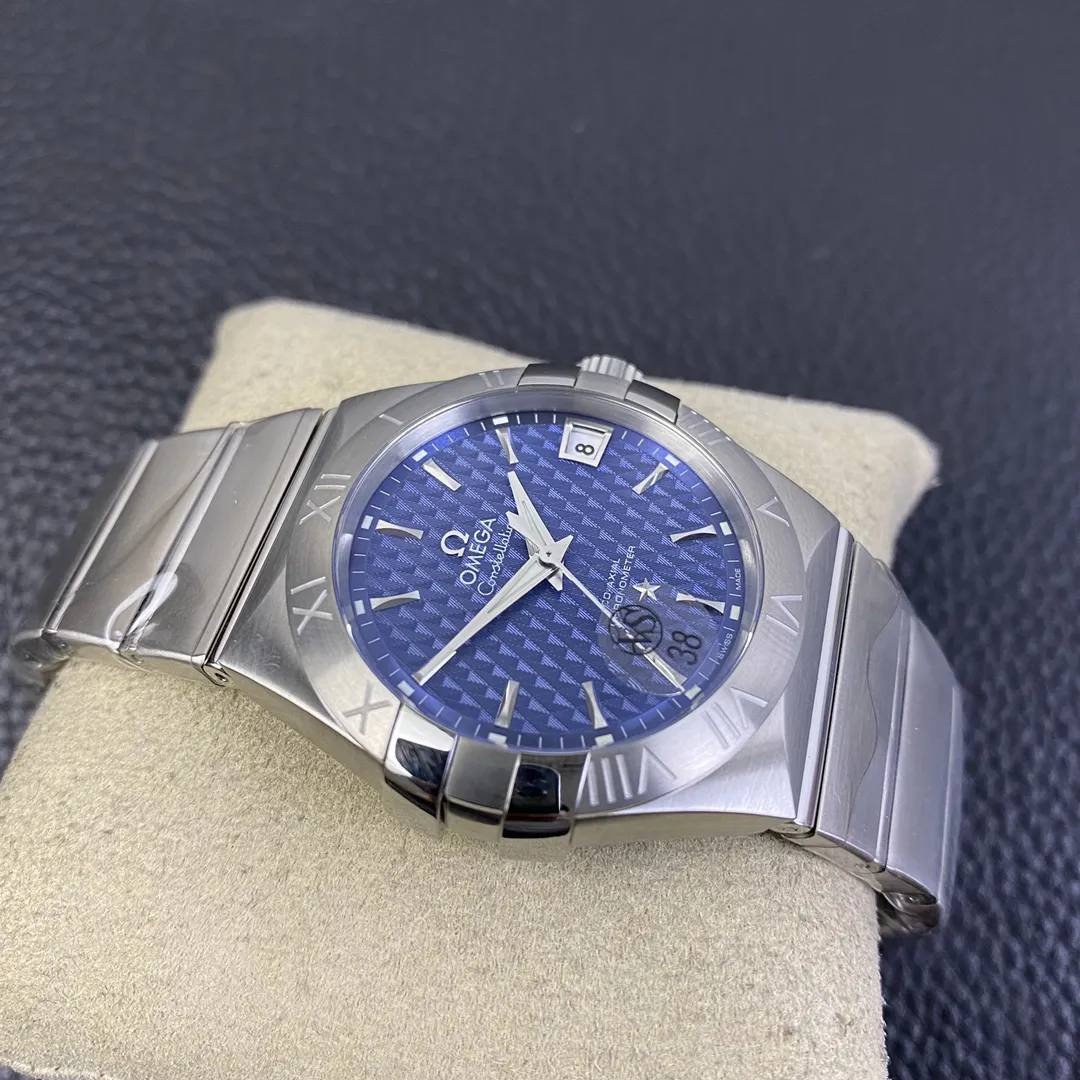 VS Factory Omega Constellation Co-Axial 38mm Blue Textured Dial (123.10.38.21.03.001) 1:1 Super Clone -DD8500 Movement - VS Factory Official photo 6