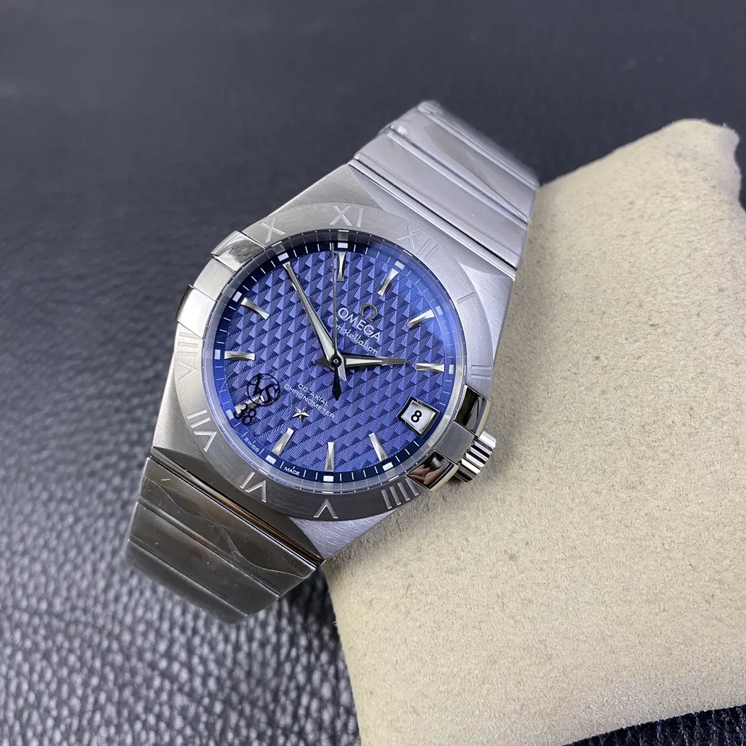 VS Factory Omega Constellation Co-Axial 38mm Blue Textured Dial (123.10.38.21.03.001) 1:1 Super Clone -DD8500 Movement - VS Factory Official photo 7