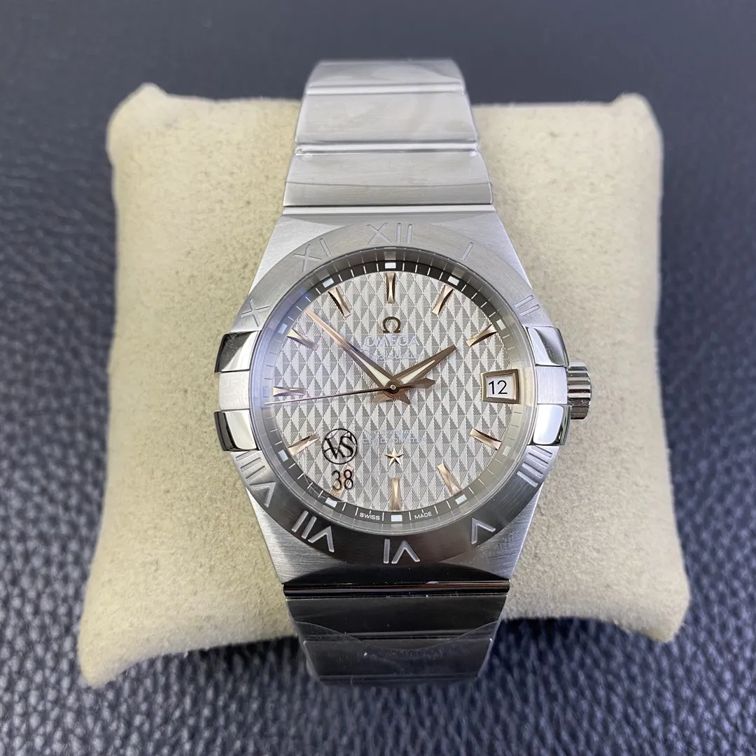 VS Factory Omega Constellation Co-Axial 38mm Steel & Sedna Accents (123.10.38.21.02.002) 1:1 Super Clone -DD8500 Movement - VS Factory Official