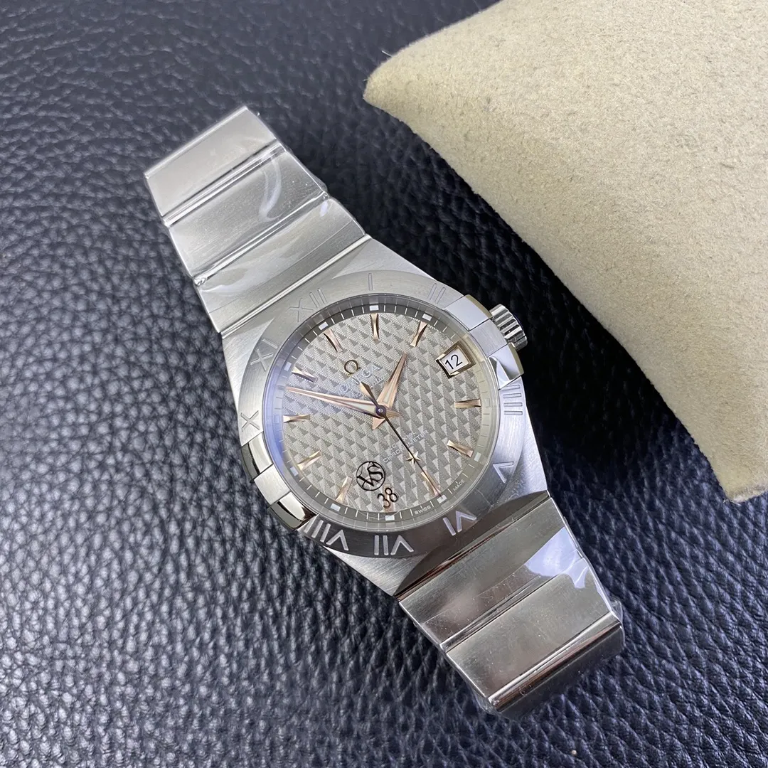 VS Factory Omega Constellation Co-Axial 38mm Steel & Sedna Accents (123.10.38.21.02.002) 1:1 Super Clone -DD8500 Movement - VS Factory Official photo 4