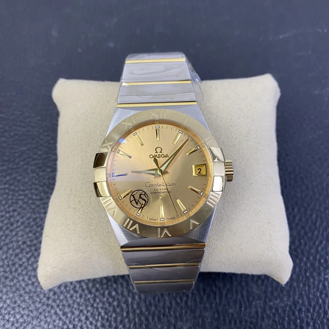 VS Factory Omega Constellation Co-Axial 38mm Two-Tone Champagne Dial (123.20.38.21.08.001) 1:1 Super Clone - DD8500 Movement - VS Factory Official