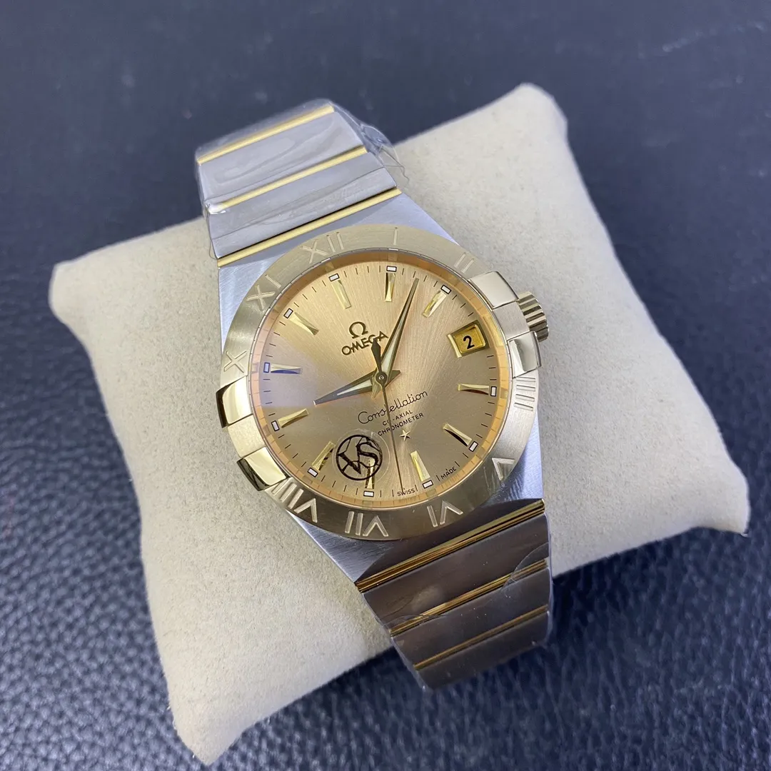 VS Factory Omega Constellation Co-Axial 38mm Two-Tone Champagne Dial (123.20.38.21.08.001) 1:1 Super Clone - DD8500 Movement - VS Factory Official photo 3