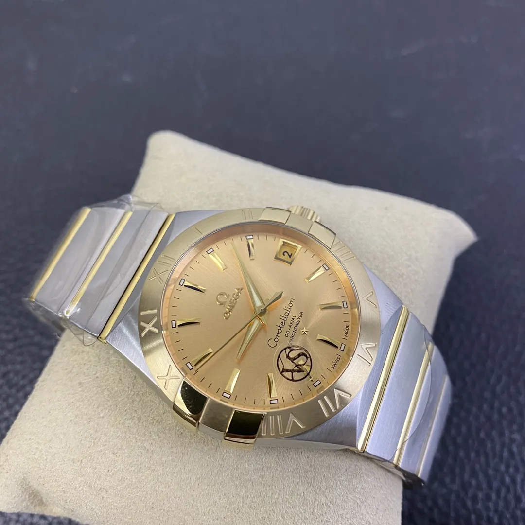 VS Factory Omega Constellation Co-Axial 38mm Two-Tone Champagne Dial (123.20.38.21.08.001) 1:1 Super Clone - DD8500 Movement - VS Factory Official photo 4
