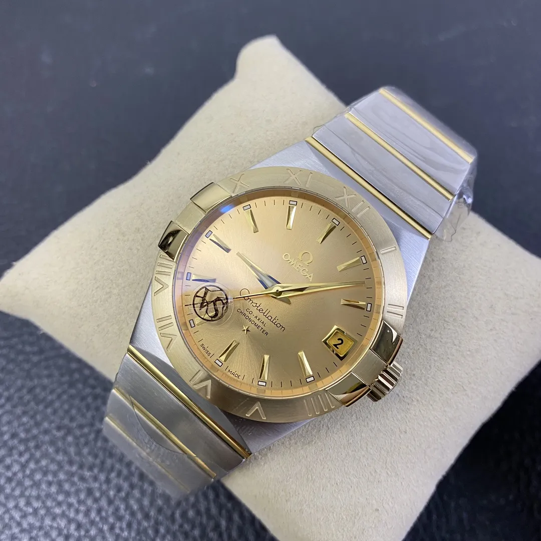 VS Factory Omega Constellation Co-Axial 38mm Two-Tone Champagne Dial (123.20.38.21.08.001) 1:1 Super Clone - DD8500 Movement - VS Factory Official photo 8