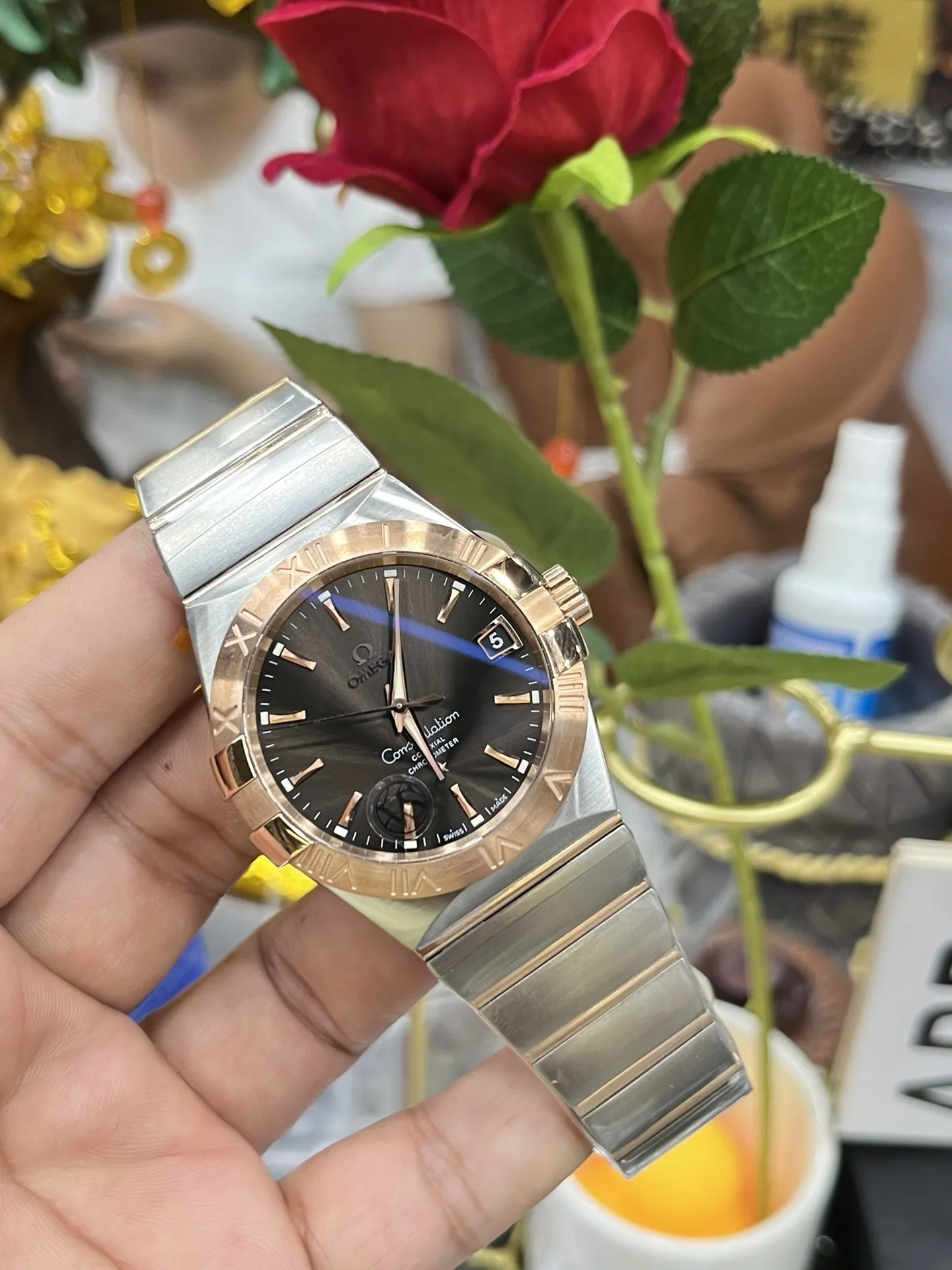VS Factory Omega Constellation Co-Axial 38mm Two-Tone Sedna Gold Brown Dial (123.20.38.21.13.001) 1:1 Super Clone -DD8500 Movement - VS Factory Official photo 5