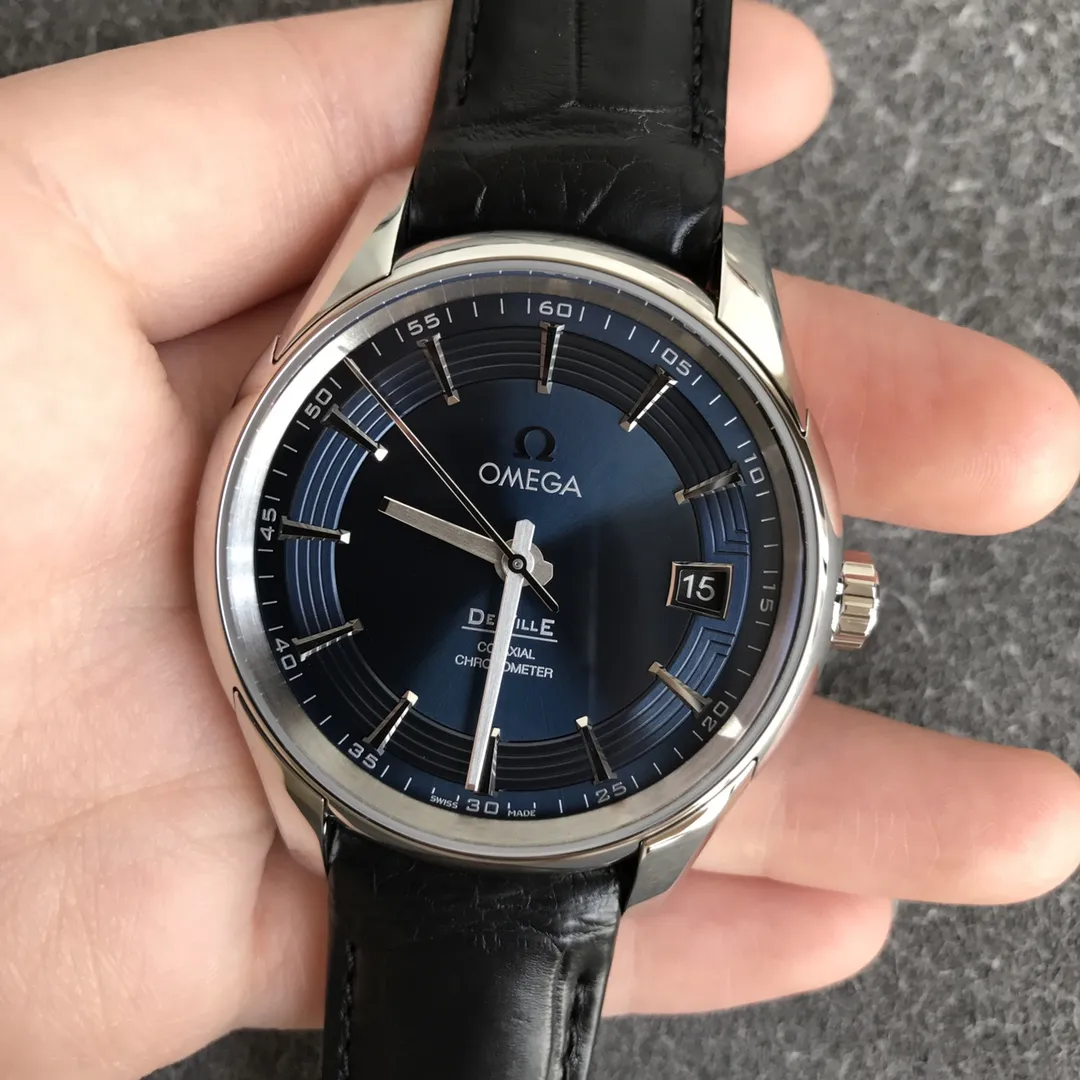 VS Factory Omega De Ville Hour Vision 41mm Blue Dial Black Strap (433.13.41.21.03.001) 1:1 Super Clone -DD8900 Movement - VS Factory Official photo 4
