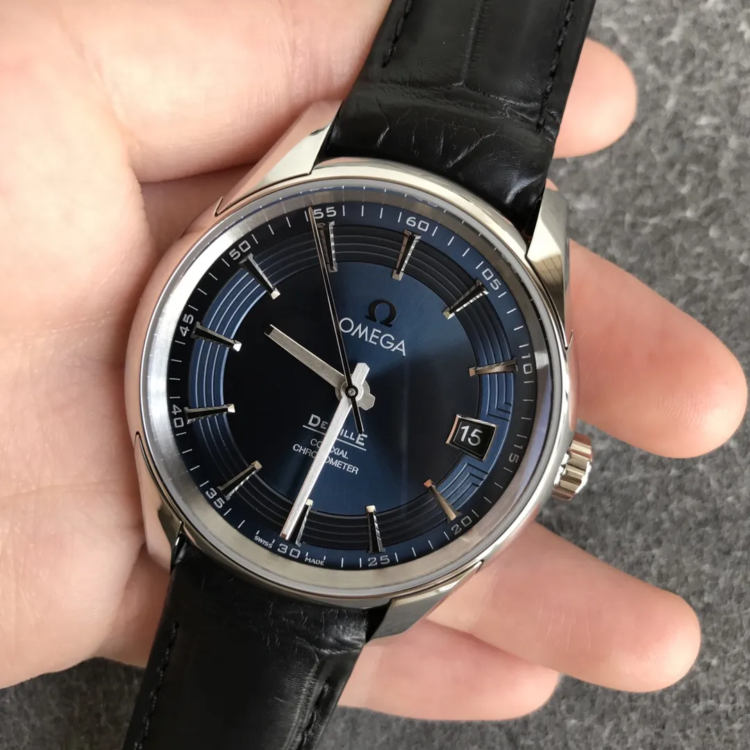 VS Factory Omega De Ville Hour Vision 41mm Blue Dial Black Strap (433.13.41.21.03.001) 1:1 Super Clone -DD8900 Movement - VS Factory Official photo 5