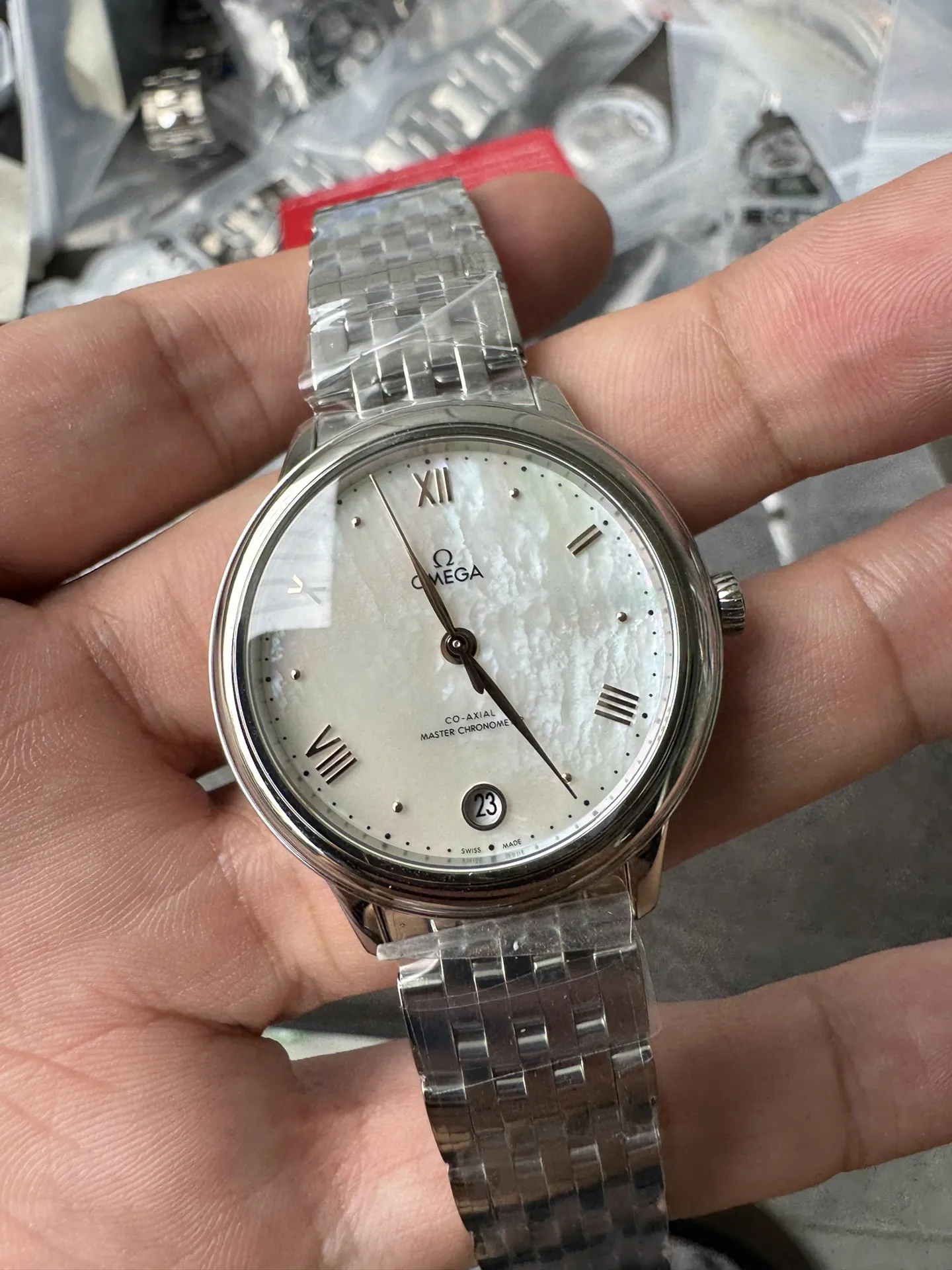 VS Factory Omega De Ville Prestige 34mm Mother-of-Pearl Dial (434.10.34.20.05.001) 1:1 Super Clone -DD8800 Movement - VS Factory Official photo 2