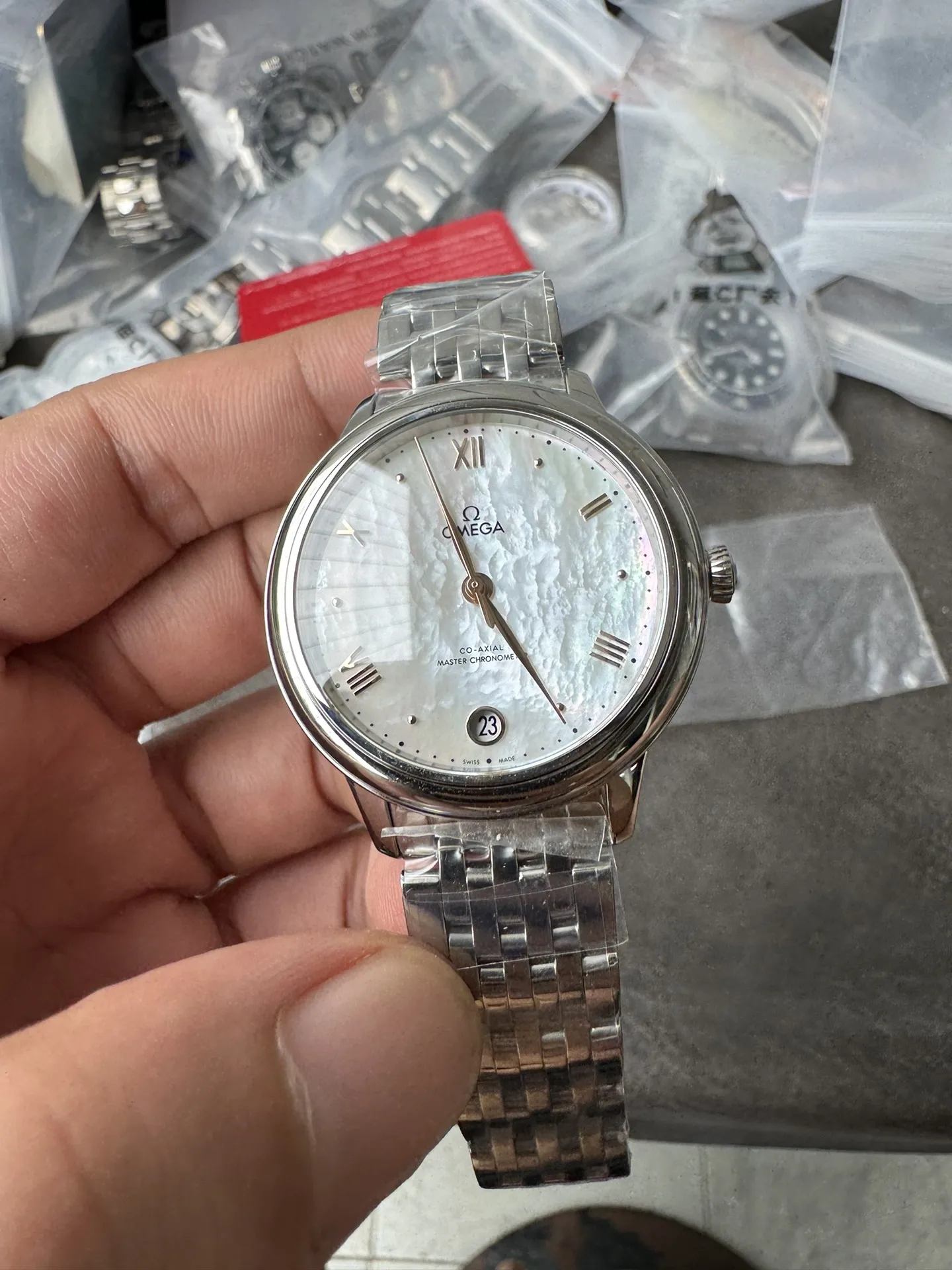 VS Factory Omega De Ville Prestige 34mm Mother-of-Pearl Dial (434.10.34.20.05.001) 1:1 Super Clone -DD8800 Movement - VS Factory Official photo 3