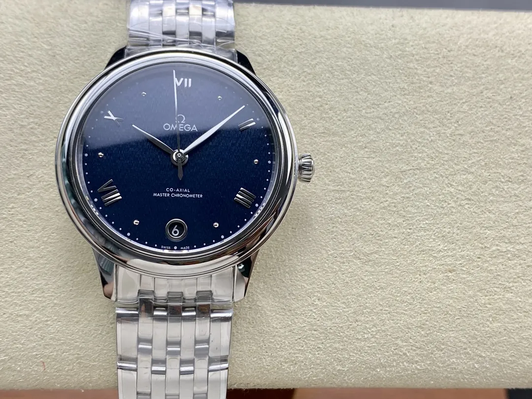 VS Factory Omega De Ville Prestige 40mm Dark Blue Dial Stainless Steel Bracelet (434.10.40.20.03.001) 1:1 Super Clone - DD8800 Movement - VS Factory Official photo 2
