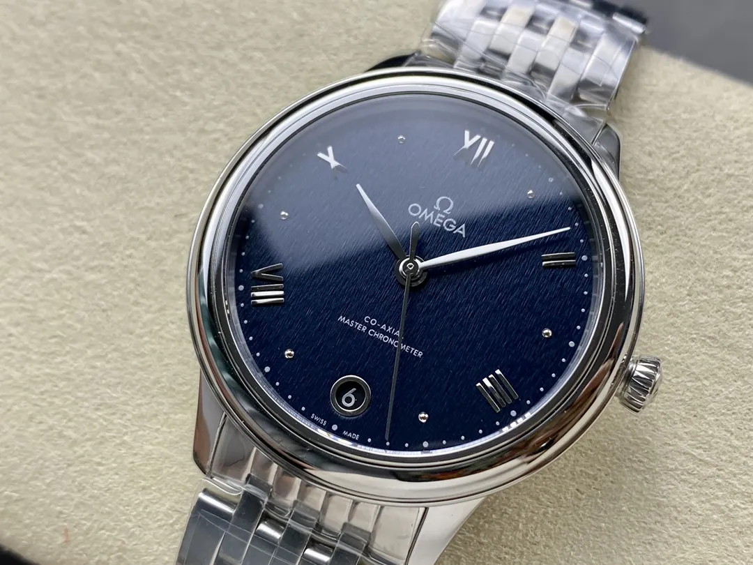 VS Factory Omega De Ville Prestige 40mm Dark Blue Dial Stainless Steel Bracelet (434.10.40.20.03.001) 1:1 Super Clone - DD8800 Movement - VS Factory Official photo 3