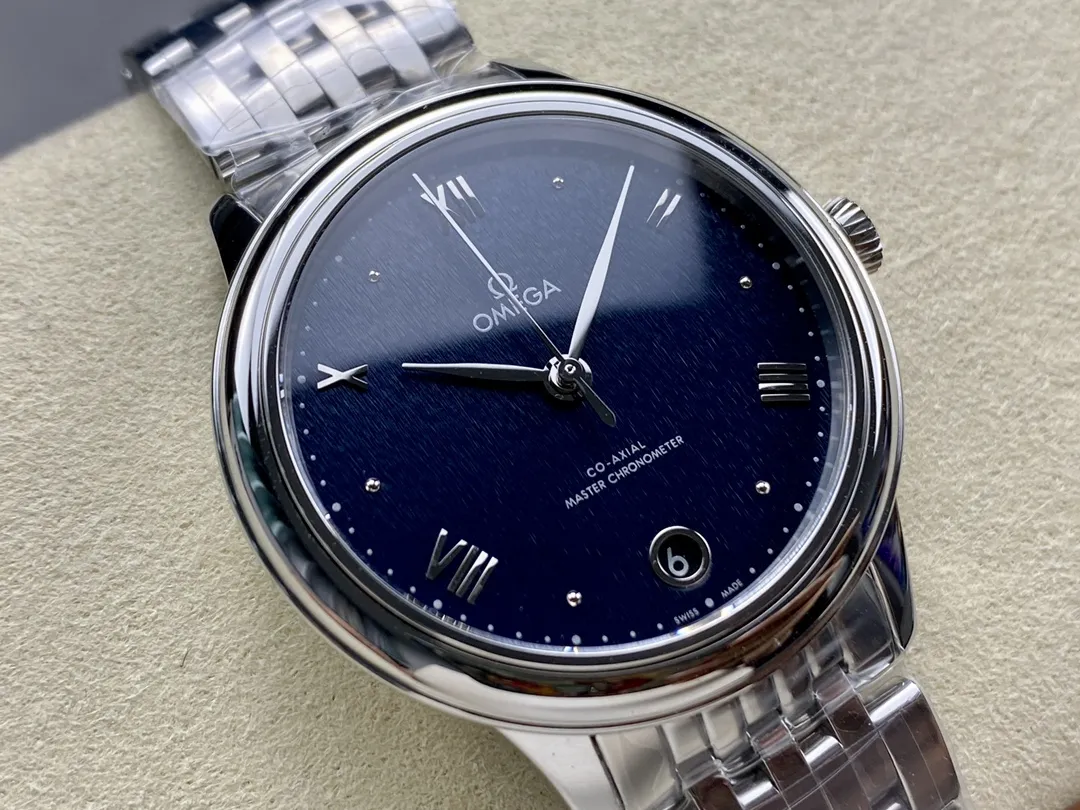 VS Factory Omega De Ville Prestige 40mm Dark Blue Dial Stainless Steel Bracelet (434.10.40.20.03.001) 1:1 Super Clone - DD8800 Movement - VS Factory Official photo 4