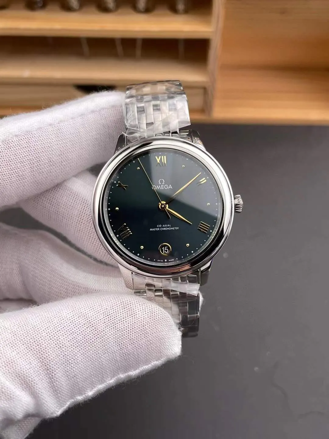 VS Factory Omega De Ville Prestige 40mm "Pine Green" (434.10.40.20.10.001) 1:1 Super Clone - DD8800 Movement - VS Factory Official photo 2