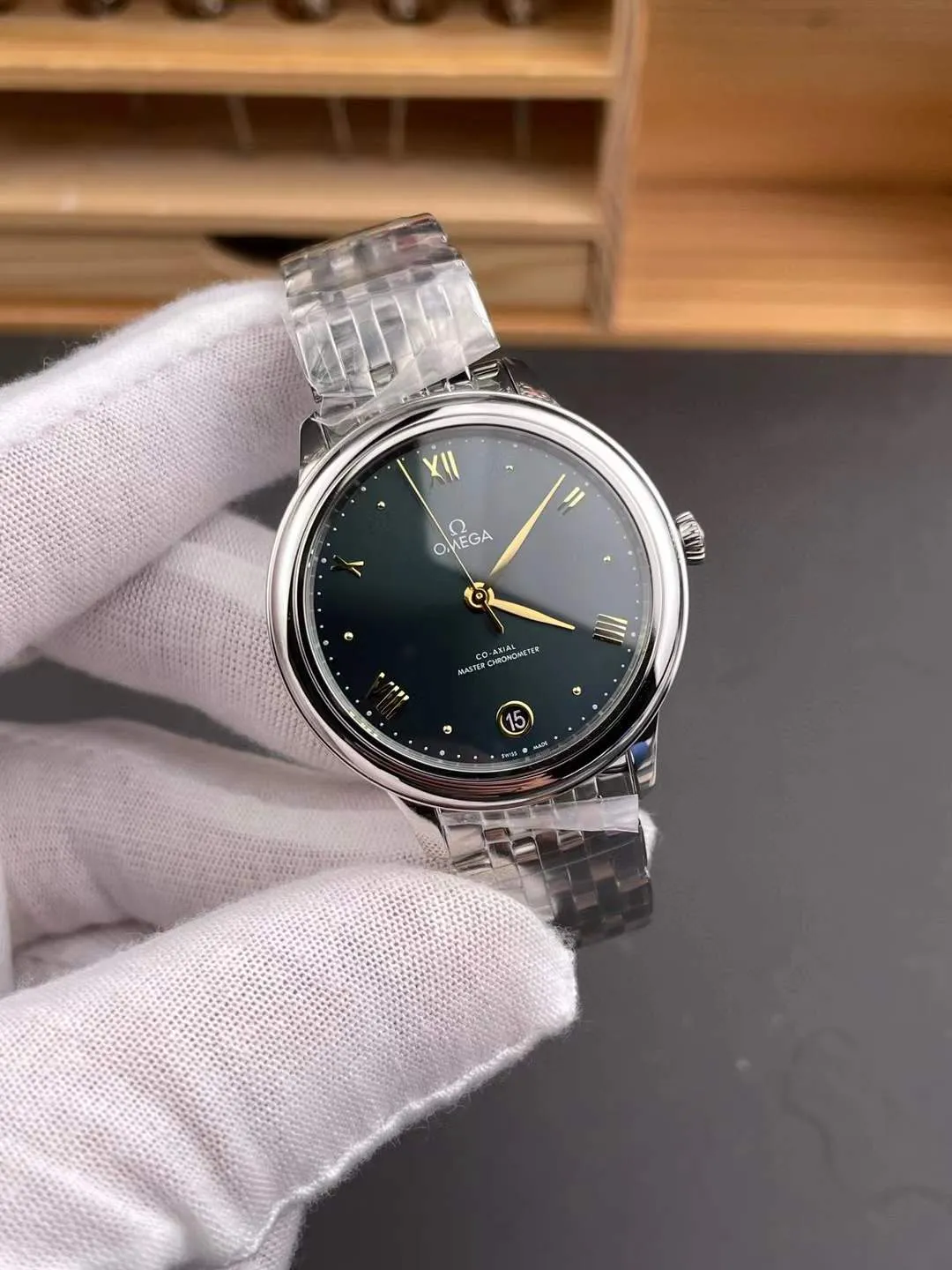 VS Factory Omega De Ville Prestige 40mm "Pine Green" (434.10.40.20.10.001) 1:1 Super Clone - DD8800 Movement - VS Factory Official photo 3
