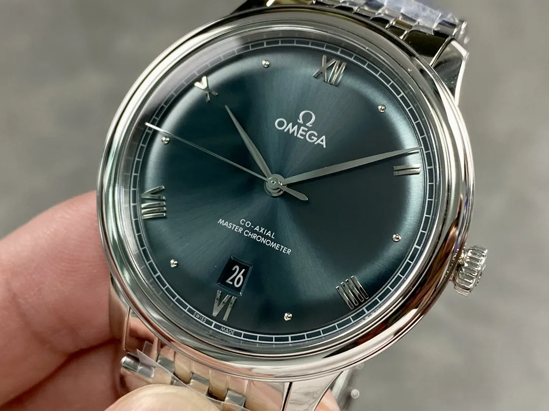 VS Factory Omega De Ville Prestige 40mm Pine Green Dial Stainless Steel Bracelet (434.10.40.20.10.001) 1:1 Super Clone - DD8800 Movement - VS Factory Official photo 3