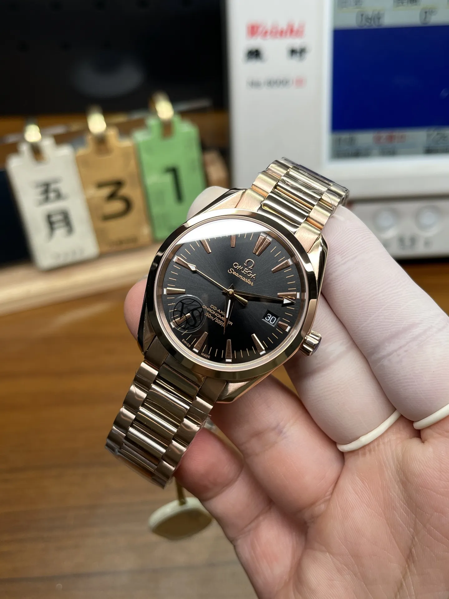 VS Factory Omega Seamaster Aqua Terra 150M 41.5mm Full Red Gold Grey Dial (231.50.42.21.06.002) 1:1 Super Clone – DD8500 Movement - VS Factory Official photo 4
