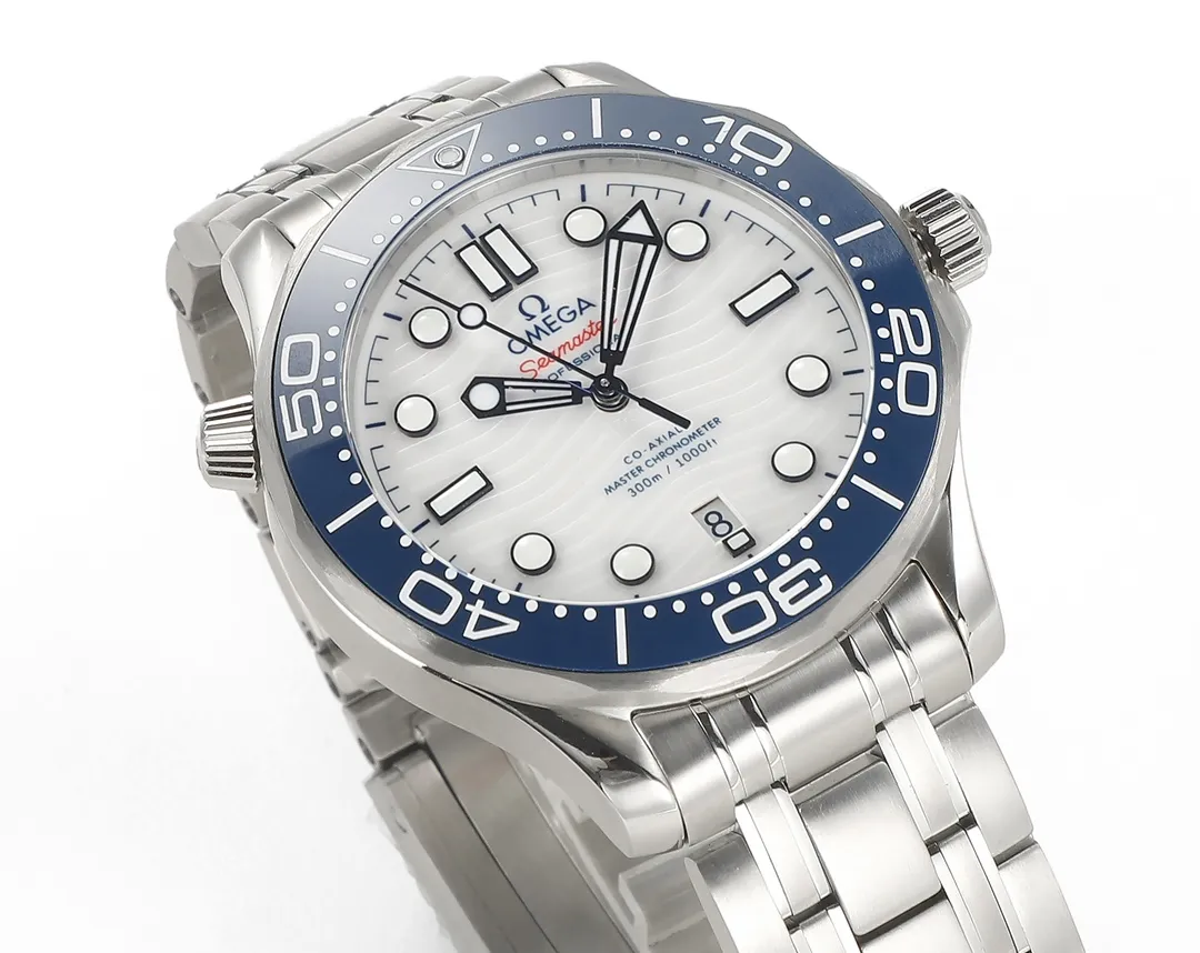 VS Factory Omega Seamaster Diver 300M 42mm White Dial Blue Bezel (210.30.42.20.04.002) 1:1 Super Clone – DD8800 Movement - VS Factory Official photo 3