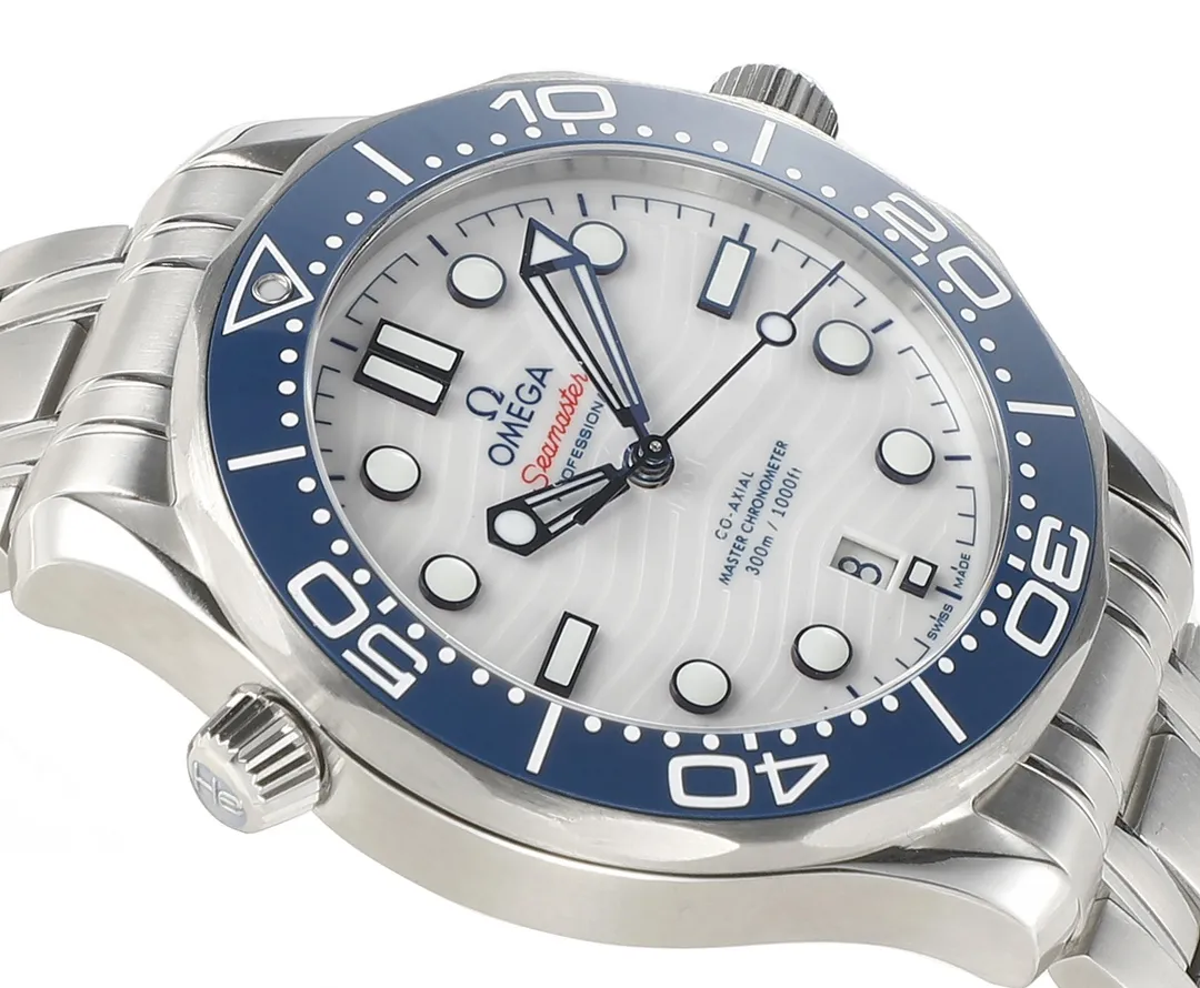VS Factory Omega Seamaster Diver 300M 42mm White Dial Blue Bezel (210.30.42.20.04.002) 1:1 Super Clone – DD8800 Movement - VS Factory Official photo 6